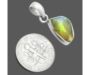 Ethiopian Opal Rough Pendant SDP157095 P-1001, 8x13 mm