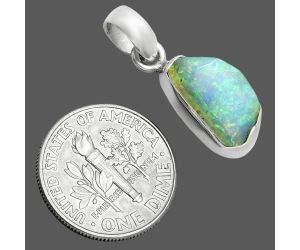 Ethiopian Opal Rough Pendant SDP157098 P-1001, 8x14 mm