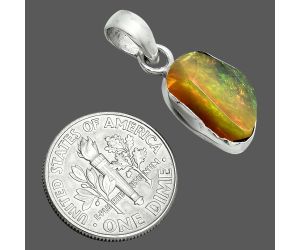 Ethiopian Opal Rough Pendant SDP157106 P-1001, 9x14 mm