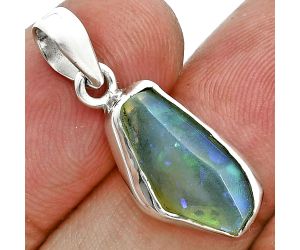 Ethiopian Opal Rough Pendant SDP157112 P-1001, 9x16 mm