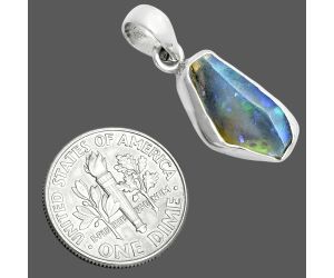 Ethiopian Opal Rough Pendant SDP157112 P-1001, 9x16 mm