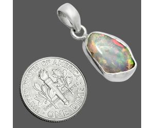 Ethiopian Opal Rough Pendant SDP157116 P-1001, 10x15 mm