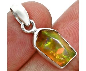 Ethiopian Opal Rough Pendant SDP157120 P-1001, 7x14 mm