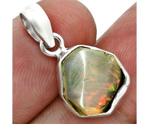 Ethiopian Opal Rough Pendant SDP157126 P-1001, 11x13 mm