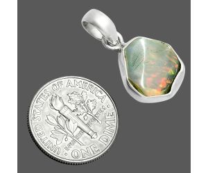 Ethiopian Opal Rough Pendant SDP157126 P-1001, 11x13 mm