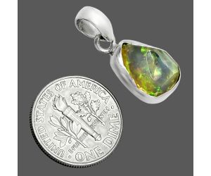 Ethiopian Opal Rough Pendant SDP157136 P-1001, 9x13 mm