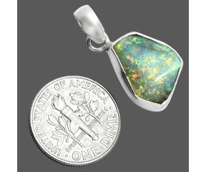 Ethiopian Opal Rough Pendant SDP157142 P-1001, 12x15 mm