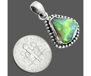 Ethiopian Opal Rough Pendant SDP157152 P-1052, 12x13 mm