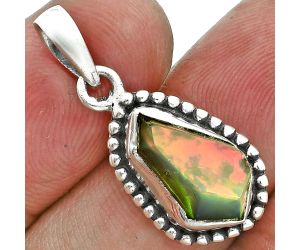 Ethiopian Opal Rough Pendant SDP157162 P-1052, 8x14 mm