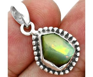 Ethiopian Opal Rough Pendant SDP157165 P-1052, 8x10 mm