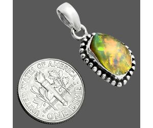 Ethiopian Opal Rough Pendant SDP157167 P-1052, 8x13 mm