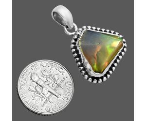 Ethiopian Opal Rough Pendant SDP157171 P-1052, 13x18 mm