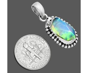 Ethiopian Opal Rough Pendant SDP157174 P-1052, 8x14 mm