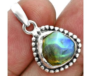 Ethiopian Opal Rough Pendant SDP157175 P-1052, 10x11 mm