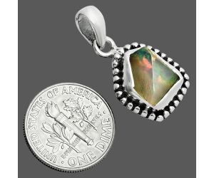 Ethiopian Opal Rough Pendant SDP157177 P-1052, 9x12 mm