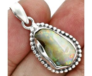 Ethiopian Opal Rough Pendant SDP157179 P-1052, 9x17 mm