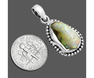 Ethiopian Opal Rough Pendant SDP157179 P-1052, 9x17 mm