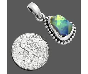 Ethiopian Opal Rough Pendant SDP157182 P-1052, 8x12 mm