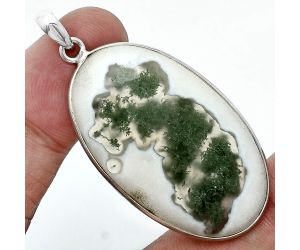 Horse Canyon Moss Agate Pendant SDP157198 P-1001, 24x40 mm