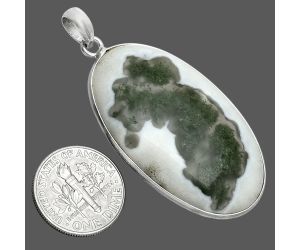 Horse Canyon Moss Agate Pendant SDP157198 P-1001, 24x40 mm