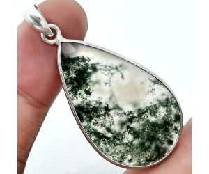 Moss Agate Pendant SDP157200 P-1001, 21x35 mm