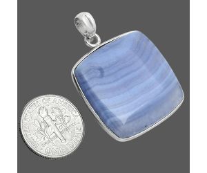 Blue Lace Agate Pendant SDP157204 P-1001, 26x26 mm