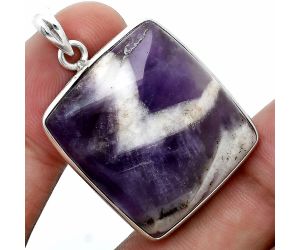 Chevron Amethyst Pendant SDP157205 P-1001, 25x27 mm