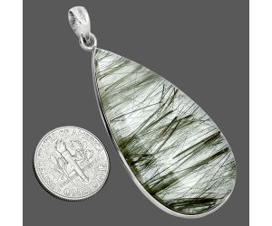 Actinolite In Quartz Pendant SDP157208 P-1001, 23x45 mm