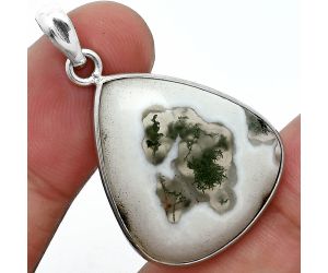 Horse Canyon Moss Agate Pendant SDP157210 P-1001, 22x25 mm