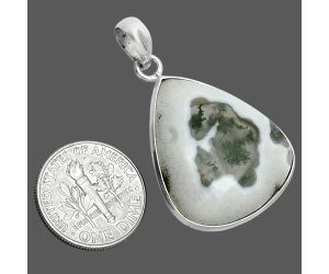 Horse Canyon Moss Agate Pendant SDP157210 P-1001, 22x25 mm