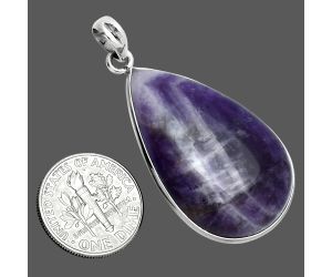 Chevron Amethyst Pendant SDP157212 P-1001, 22x34 mm