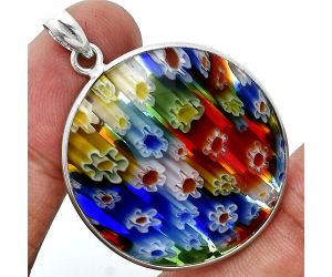 Millefiori Murano Glass Pendant SDP157217 P-1001, 31x31 mm