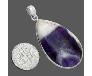 Chevron Amethyst Pendant SDP157218 P-1001, 23x36 mm