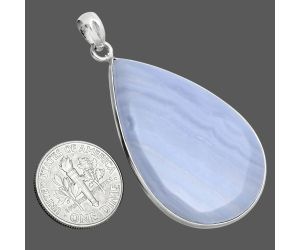 Blue Lace Agate Pendant SDP157224 P-1001, 25x39 mm