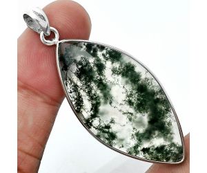 Moss Agate Pendant SDP157231 P-1001, 20x41 mm