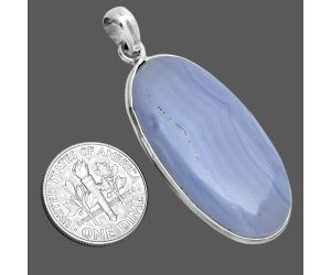 Blue Lace Agate Pendant SDP157234 P-1001, 18x35 mm