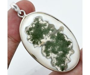 Horse Canyon Moss Agate Pendant SDP157241 P-1001, 26x40 mm