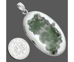 Horse Canyon Moss Agate Pendant SDP157241 P-1001, 26x40 mm