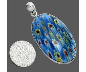 Millefiori Murano Glass Pendant SDP157249 P-1001, 23x36 mm