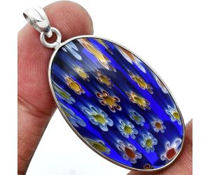 Millefiori Murano Glass Pendant SDP157250 P-1001, 20x34 mm