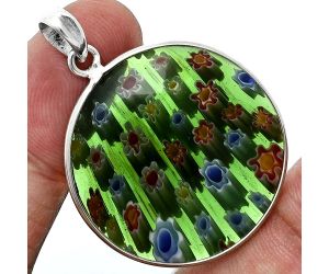 Millefiori Murano Glass Pendant SDP157252 P-1001, 29x29 mm