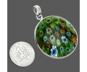 Millefiori Murano Glass Pendant SDP157252 P-1001, 29x29 mm