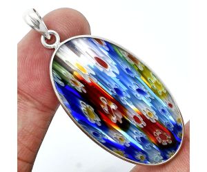 Millefiori Murano Glass Pendant SDP157253 P-1001, 21x38 mm