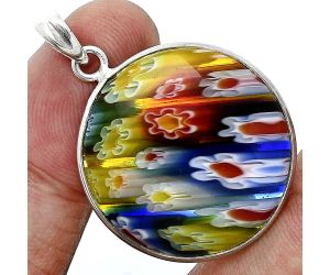 Millefiori Murano Glass Pendant SDP157255 P-1001, 26x26 mm