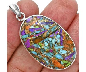 Multi Copper Turquoise Pendant SDP157256 P-1001, 20x32 mm