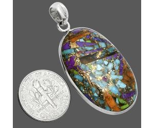 Multi Copper Turquoise Pendant SDP157256 P-1001, 20x32 mm