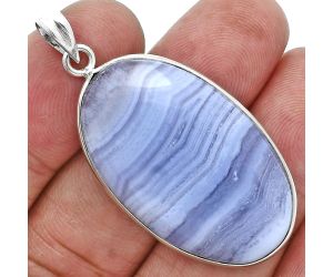 Blue Lace Agate Pendant SDP157257 P-1001, 21x34 mm