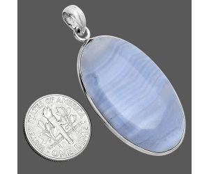 Blue Lace Agate Pendant SDP157257 P-1001, 21x34 mm