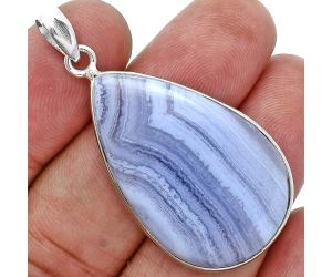 Blue Lace Agate Pendant SDP157258 P-1001, 21x34 mm