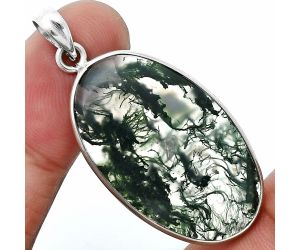 Moss Agate Pendant SDP157261 P-1001, 20x33 mm